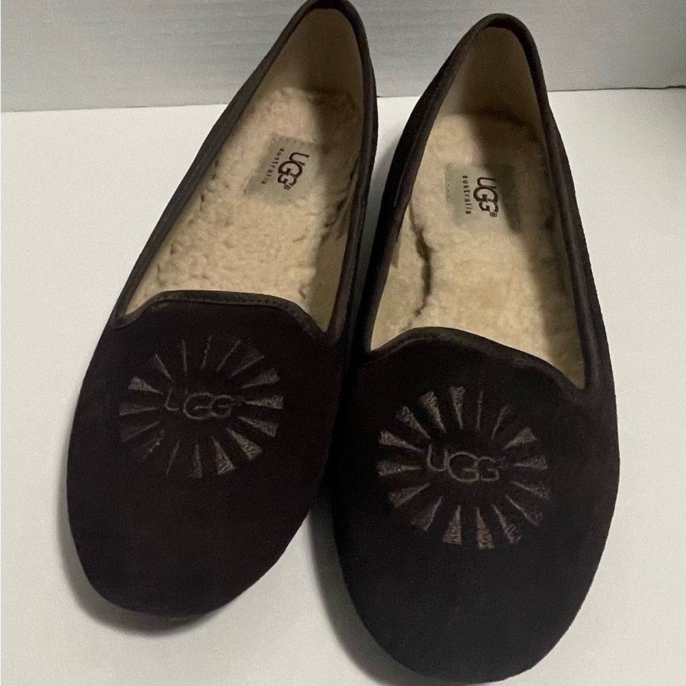 UGG Australia Alloway Women's Brown Suede Ballet flats slip on Size 7